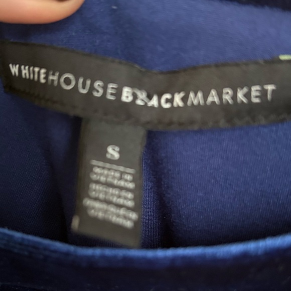 White House Black Market -- Off-the-shoulder blue velvet top - Size small - Picture 6 of 13